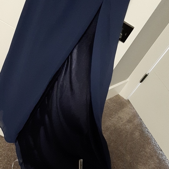BNWT Tfnc London cache glamour maxi navy dress - Picture 3 of 14